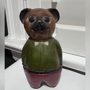 🐻✨ Adorably Dapper Bear Figurine – Vintage Charm with Big Personality! ✨🐻